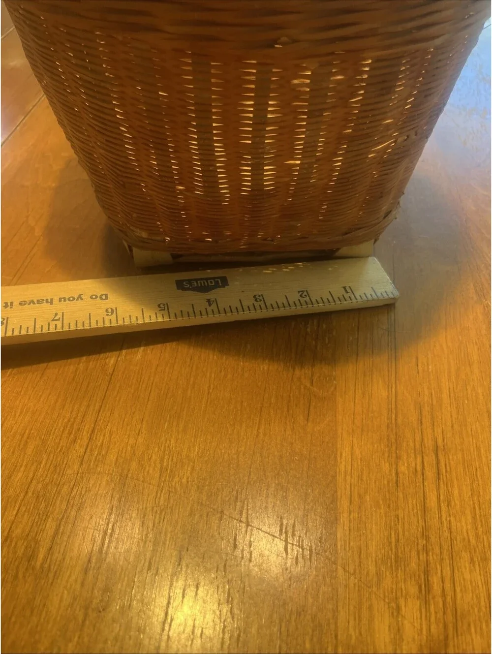 Vintage Woven Wicker Gathering Basket with Side Handles Rustic Farmhouse Decor